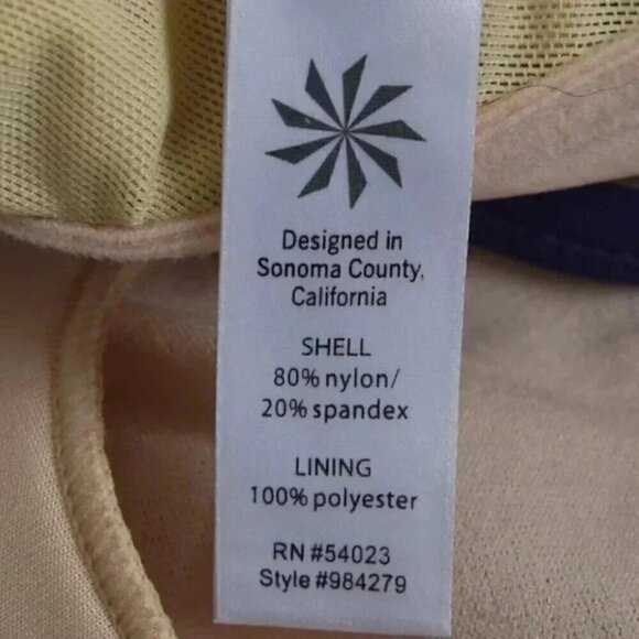 Athleta Shorebreak Swim Dress Swimsuit Blue Stripes Size Medium - Picture 8 of 8